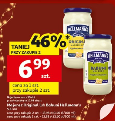 Majonez Original lub Babuni Hellmann's promocja w Auchan
