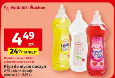 Płyn do mycia naczyń promocja w Auchan