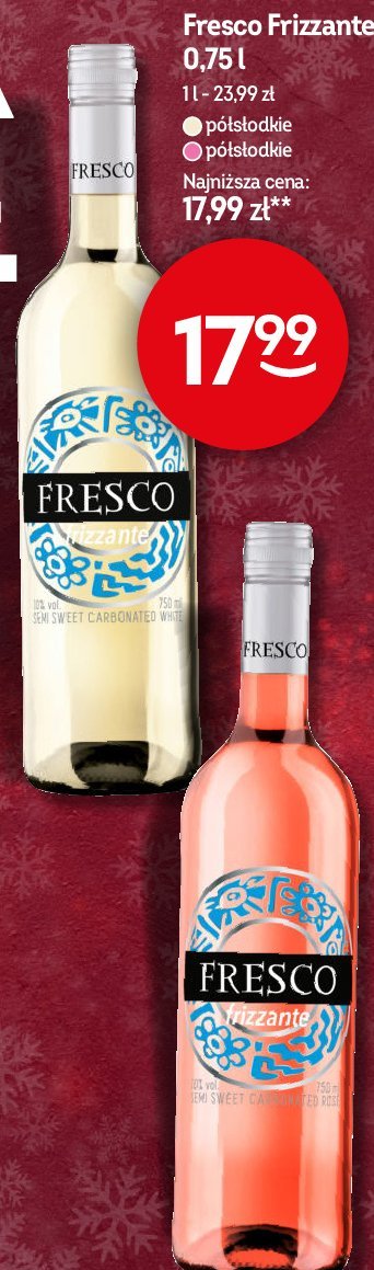 Wino Fresco frizzante rose promocja w Żabka