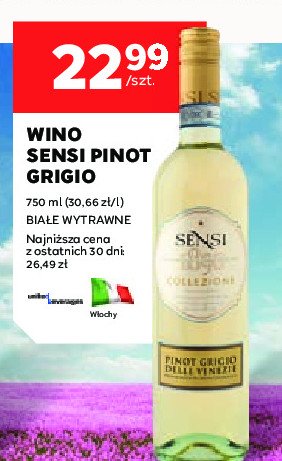 Wino SENSI COLLEZIONE PINOT GRIGIO promocja