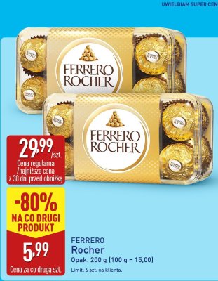 Praliny Ferrero Rocher 200 g promocja w Aldi