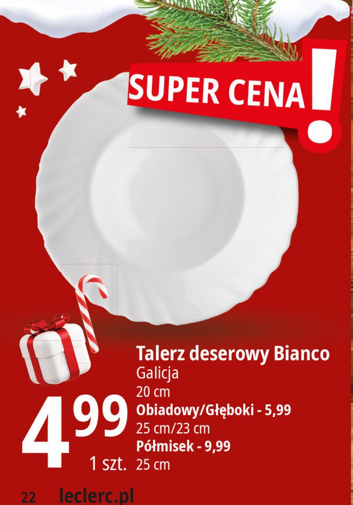 Talerz deserowy 20 cm bianco Galicja promocja w Twój Market
