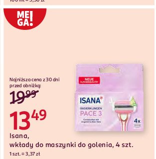 Wkłady do maszynki Isana lady pace 3 promocja w Rossmann