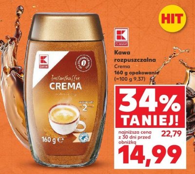 Kawa rozpuszczalna Crema promocja w Kaufland