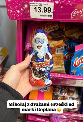 Figurka Mikołaj z drażami Grzeski promocja w Dino