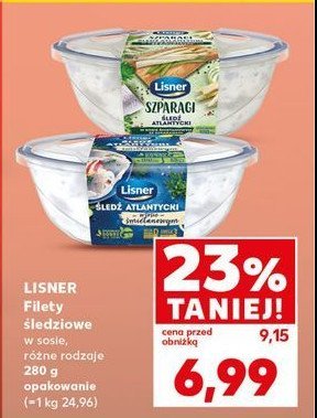 Filety śledziowe w sosie śmietanowym ze szparagami Lisner promocja