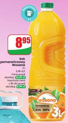Sok pomarańczowy Wosana promocja w Dino