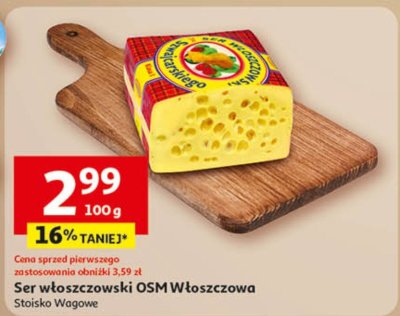 Ser włoszczowski OSM Włoszczowa Stoisko Wagowe promocja w Auchan