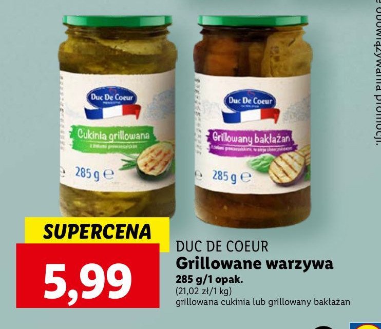 Grillowana cukinia Duc de coeur promocja