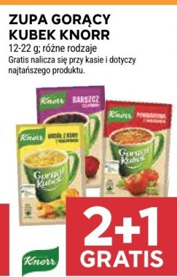 Zupa gorący kubek Knorr promocja w Stokrotka