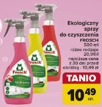 Płyn do czyszczenia kabin prysznicowych cytrynowy Frosch promocja w Carrefour