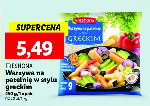 Warzywa na patelnię w stylu greckim Freshona promocja