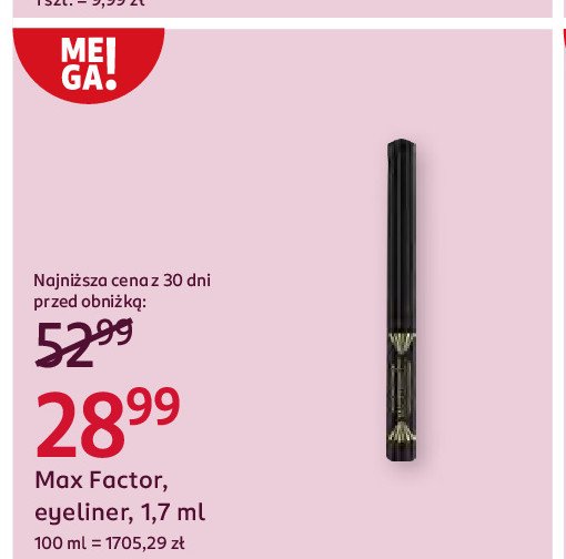 Eyeliner MAX FACTOR MASTERPIECE HIGH PRECISION promocja w Rossmann