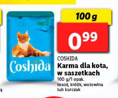 Karma dla kota premium z wołowiną Coshida promocja