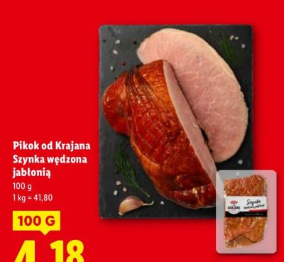 Szynka od Krajana wędzona jabłonią 100g promocja w Lidl