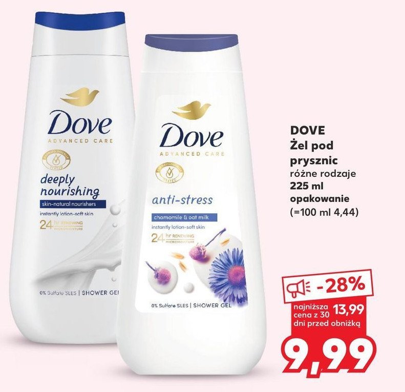 Żel pod prysznic Dove deeply nourishing promocja