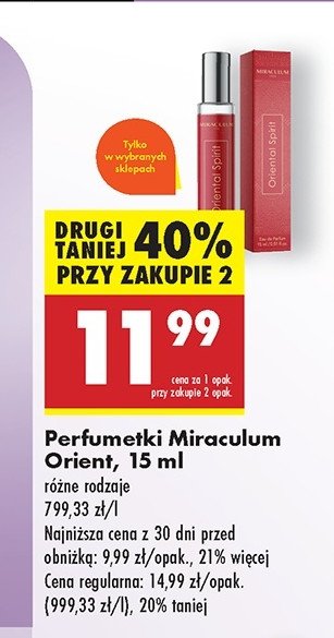 Perfumetka orient Miraculum promocja w Biedronka