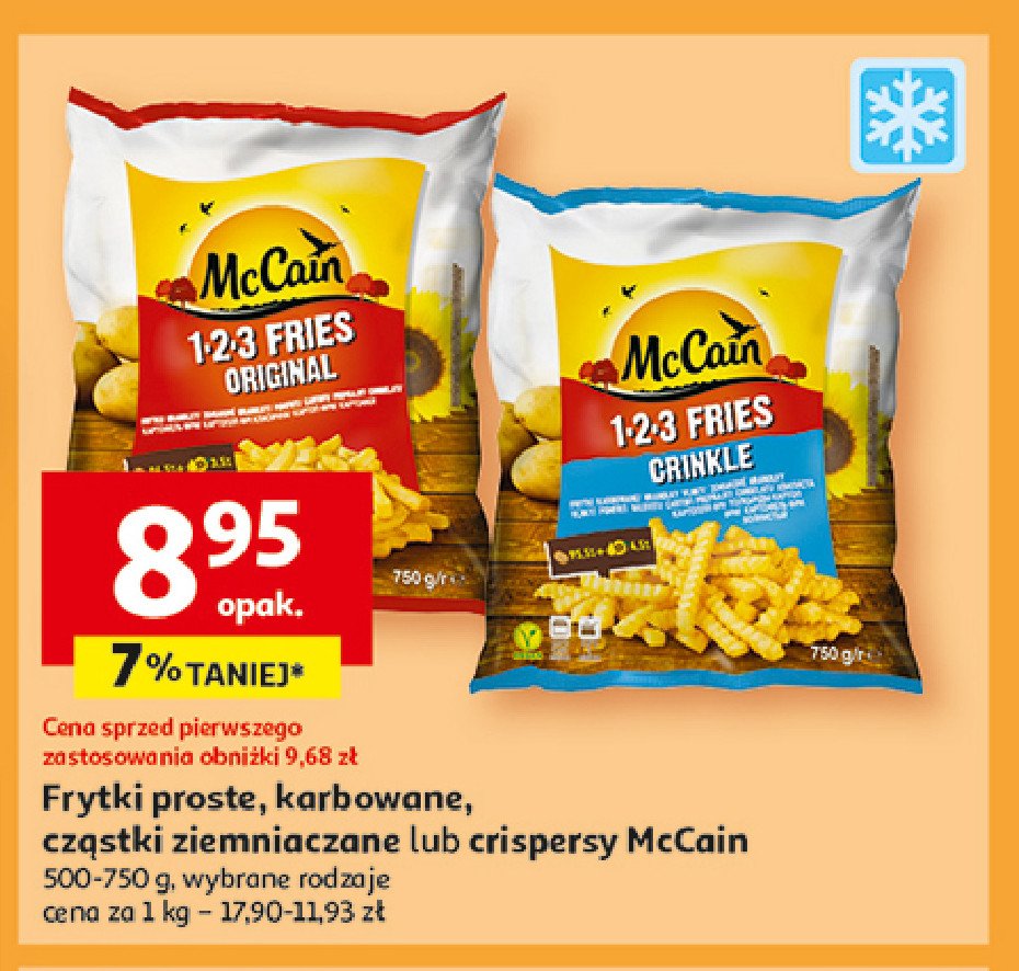 Frytki original Mccain 1-2-3 promocja w Auchan