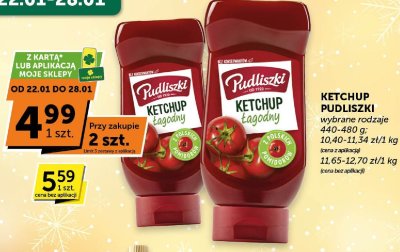 Ketchup Pudliszki Łagodny promocja w Groszek