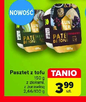 Pasztet z tofu z ziołami Lunter promocja