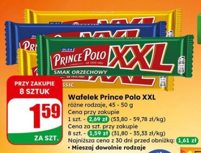 Wafelek Prince Polo XXL różne rodzaje promocja w Dino