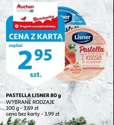 Pasta z łososia ze szczypiorkiem Lisner pastella promocja