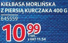 Kiełbasa morlińska z piersią kurczaka 400 g promocja w Selgros