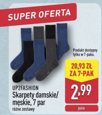 Skarpety damskie/męskie 7 par różne zestawy promocja w Aldi
