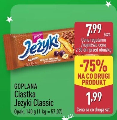 Ciastka Jeżyki Classic Goplana promocja w Aldi