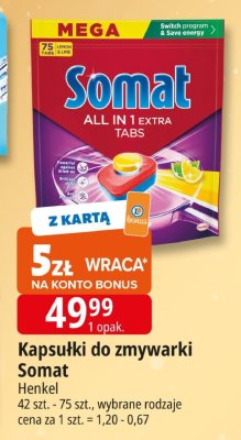 Kapsułki do zmywarki Somat Henkel promocja w Leclerc