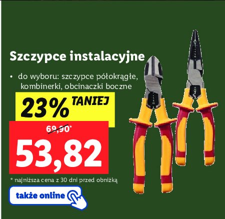 Szczypce półokrągłe Parkside promocja