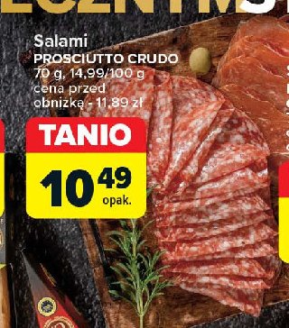 Salami prosciutto crudo promocja w Carrefour