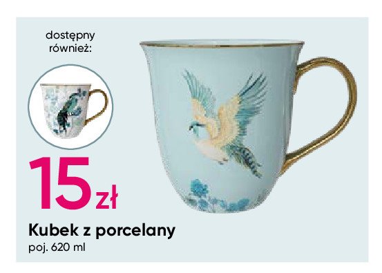 Kubek z porcelany 620 ml promocja w Pepco