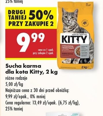 Karma dla kota z wo艂owin膮 i warzywami Kitty promocja