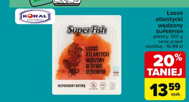 Łosoś norweski wędzony Superfish promocja