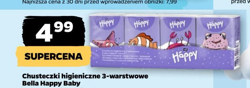 Chusteszki higieniczne mini Bella baby happy promocja w Netto