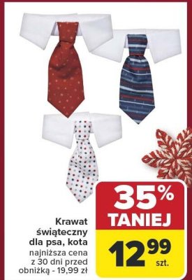 Krawat świąteczny dla psa promocja w Carrefour