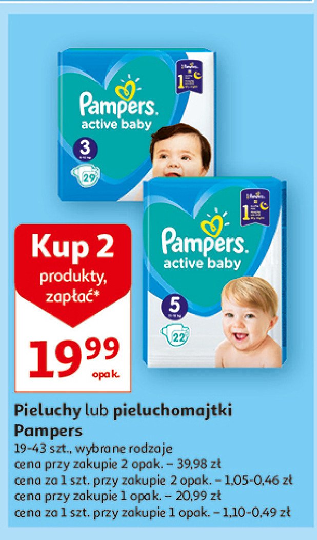 Pieluszki dla dzieci maxi plus Pampers active baby promocja