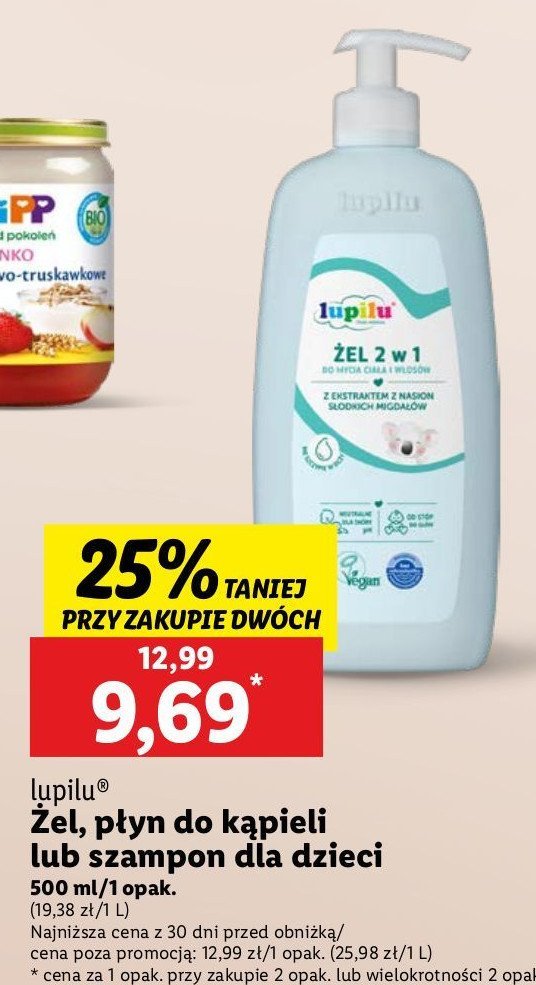 Żel do mycia ciała i włosów Lupilu promocja