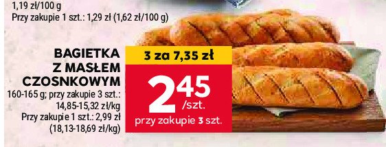 Bagietka z masłem czosnkowym promocja