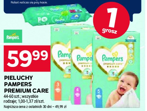 Pieluchy dla dzieci 3 midi Pampers premium care promocja