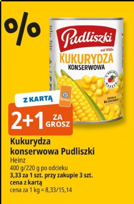 Kukurydza konserwowa Pudliszki Heinz promocja w Leclerc