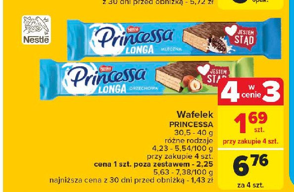 Wafelek orzechowy Princessa longa promocja