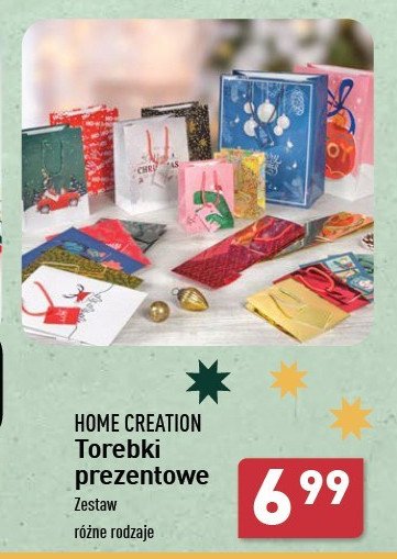 Torebka prezentowa Home creation promocja w Aldi