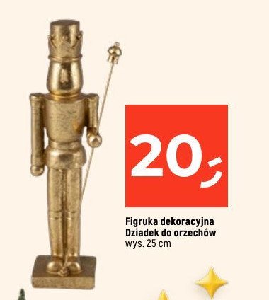 Figurka dziadek do orzechów 25 cm promocja w Dealz