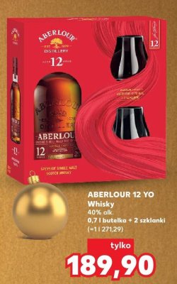 Whisky ABERLOUR 12 YO 40% 0,7l butelka + 2 szklanki promocja w Kaufland