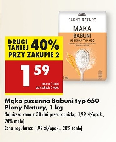 Mąka babuni pszenna typ 650 Plony natury promocja