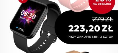 Smartwatch czarny promocja w Briju