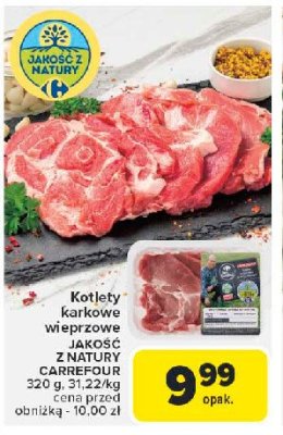 Kotlety karkowe Carrefour targ świeżości promocja