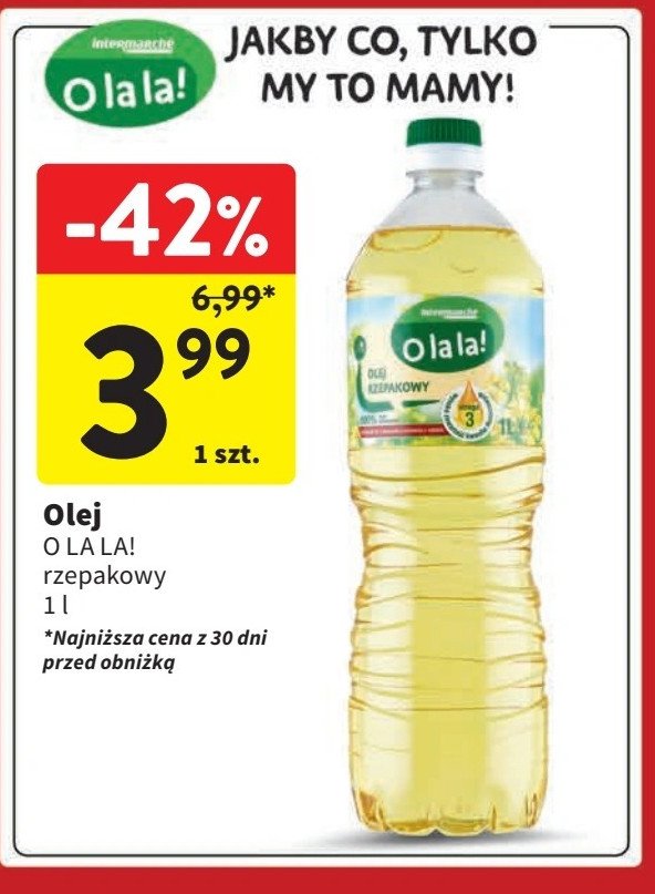 Olej rzepakowy O la la! promocja